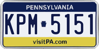 PA license plate KPM5151