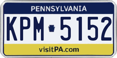 PA license plate KPM5152