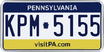 PA license plate KPM5155