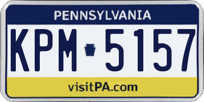 PA license plate KPM5157