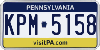 PA license plate KPM5158