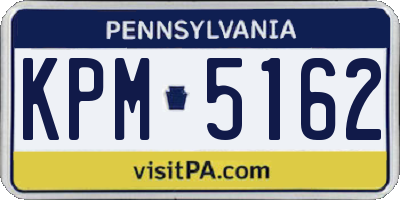 PA license plate KPM5162