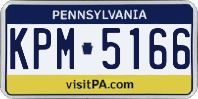 PA license plate KPM5166
