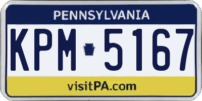 PA license plate KPM5167