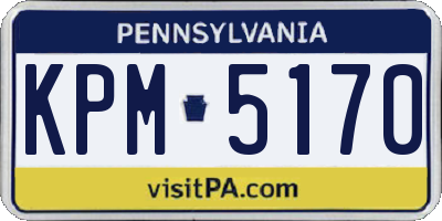 PA license plate KPM5170