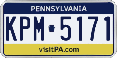 PA license plate KPM5171