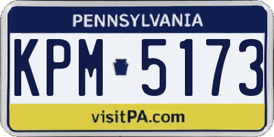 PA license plate KPM5173