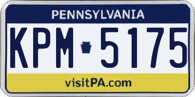 PA license plate KPM5175