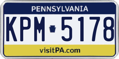 PA license plate KPM5178