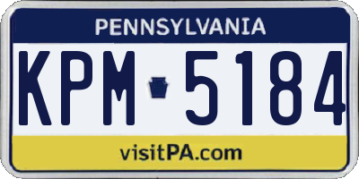 PA license plate KPM5184