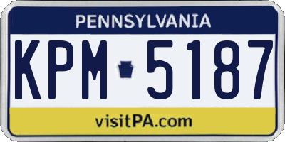 PA license plate KPM5187