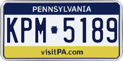 PA license plate KPM5189