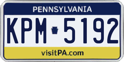 PA license plate KPM5192