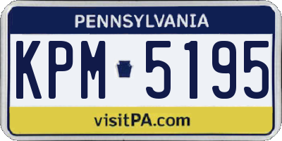 PA license plate KPM5195