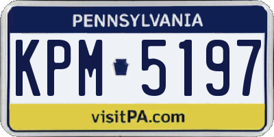 PA license plate KPM5197