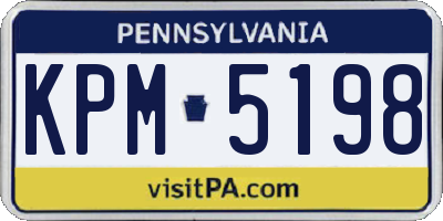 PA license plate KPM5198