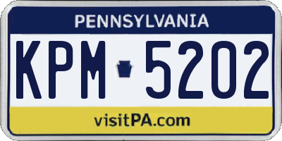 PA license plate KPM5202