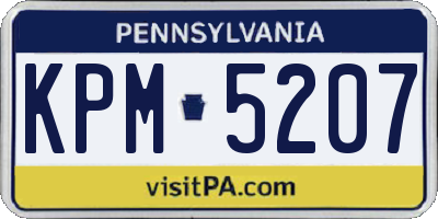 PA license plate KPM5207