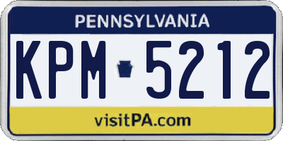 PA license plate KPM5212