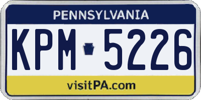 PA license plate KPM5226