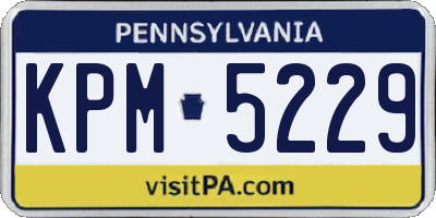 PA license plate KPM5229