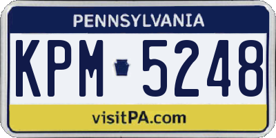 PA license plate KPM5248