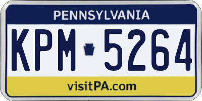 PA license plate KPM5264