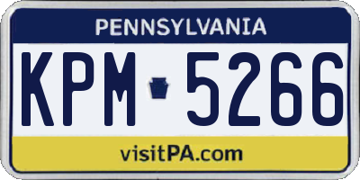 PA license plate KPM5266