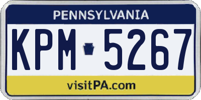 PA license plate KPM5267