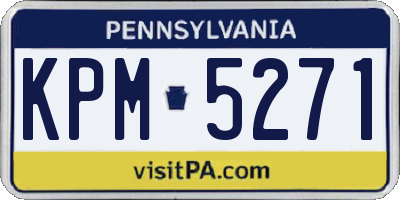PA license plate KPM5271