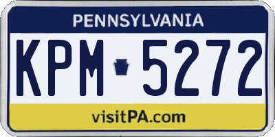 PA license plate KPM5272