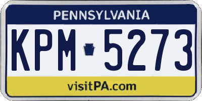 PA license plate KPM5273