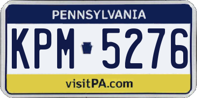 PA license plate KPM5276
