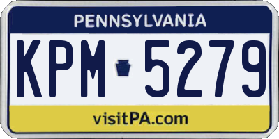 PA license plate KPM5279