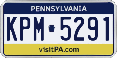 PA license plate KPM5291