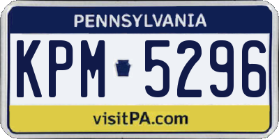 PA license plate KPM5296