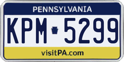 PA license plate KPM5299