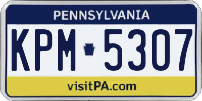 PA license plate KPM5307