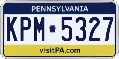 PA license plate KPM5327