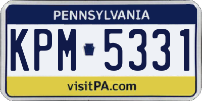 PA license plate KPM5331