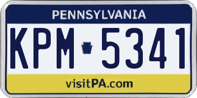 PA license plate KPM5341
