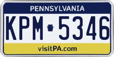 PA license plate KPM5346