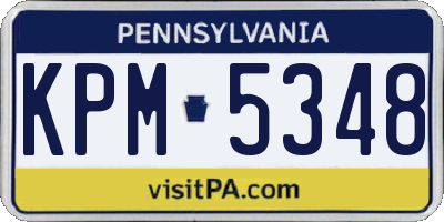 PA license plate KPM5348