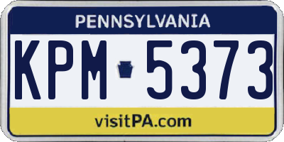 PA license plate KPM5373