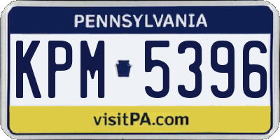 PA license plate KPM5396