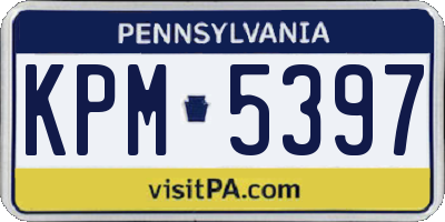PA license plate KPM5397