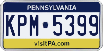 PA license plate KPM5399