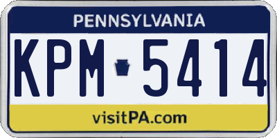 PA license plate KPM5414