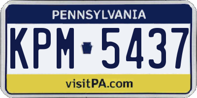 PA license plate KPM5437
