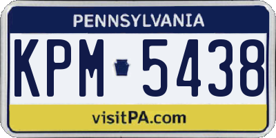 PA license plate KPM5438